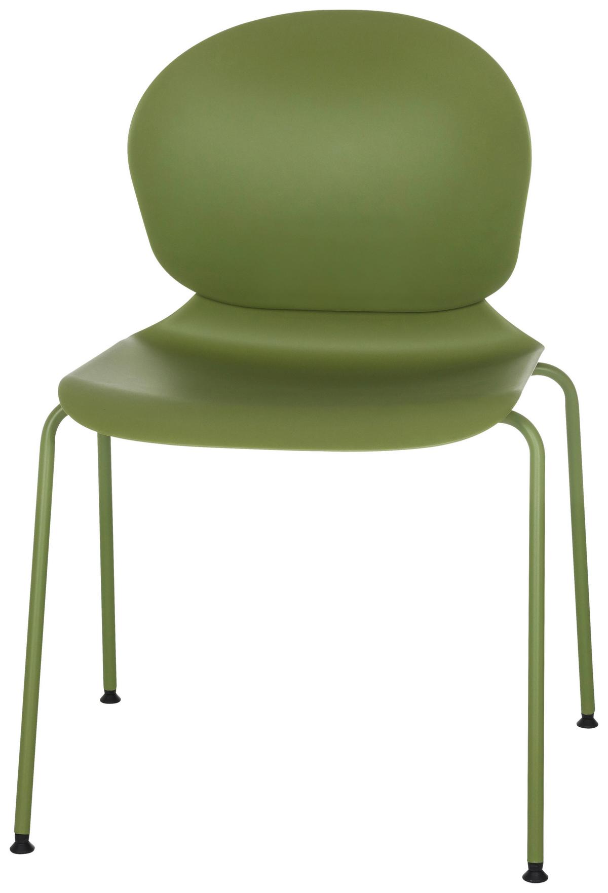 Besucherstuhl T36 Vi Grün B: 56 cm - Grün, MODERN, Kunststoff/Metall (56/80/54cm) - MID.YOU