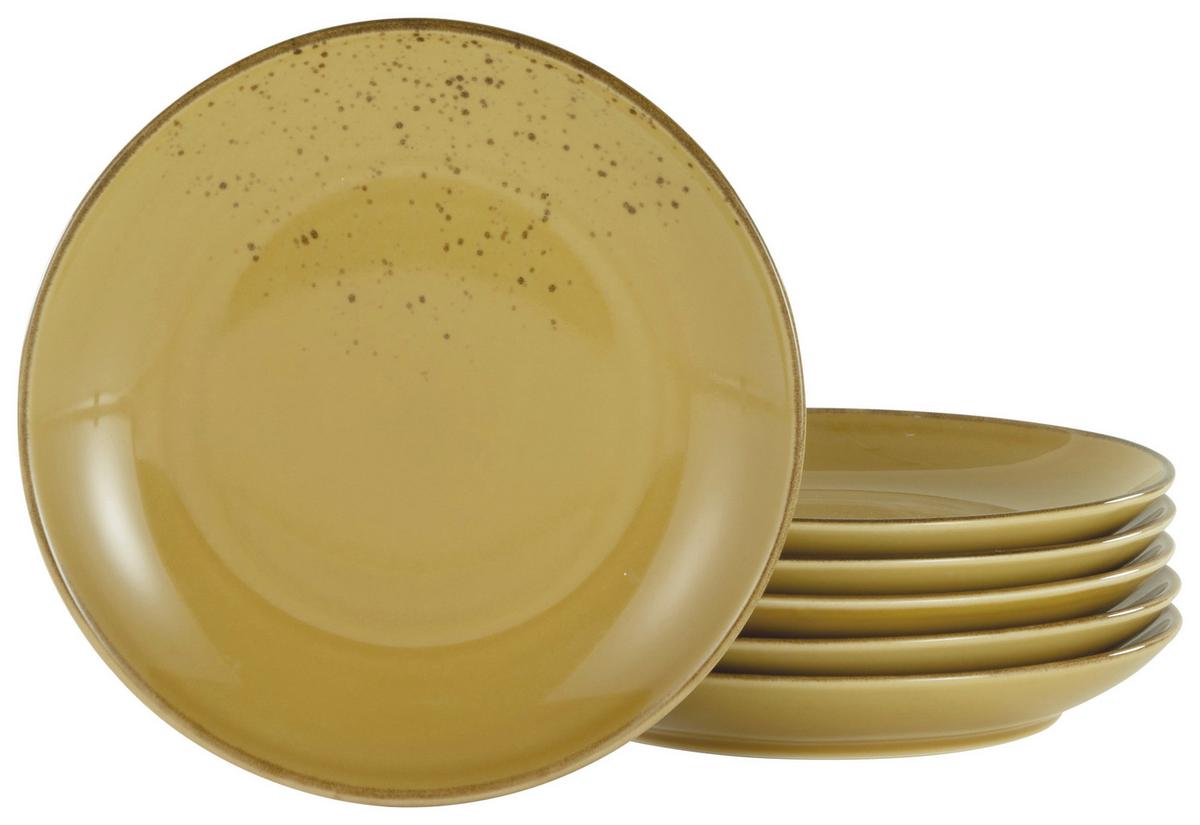 Desserttellerset 21978 Nature Collection - Currygelb, Trend, Keramik (21cm) - Creatable
