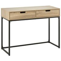 Konzolový stolík Giorgia - čierna/farba duba, Modern, kov/drevo (100/38/76cm) - Bessagi Home