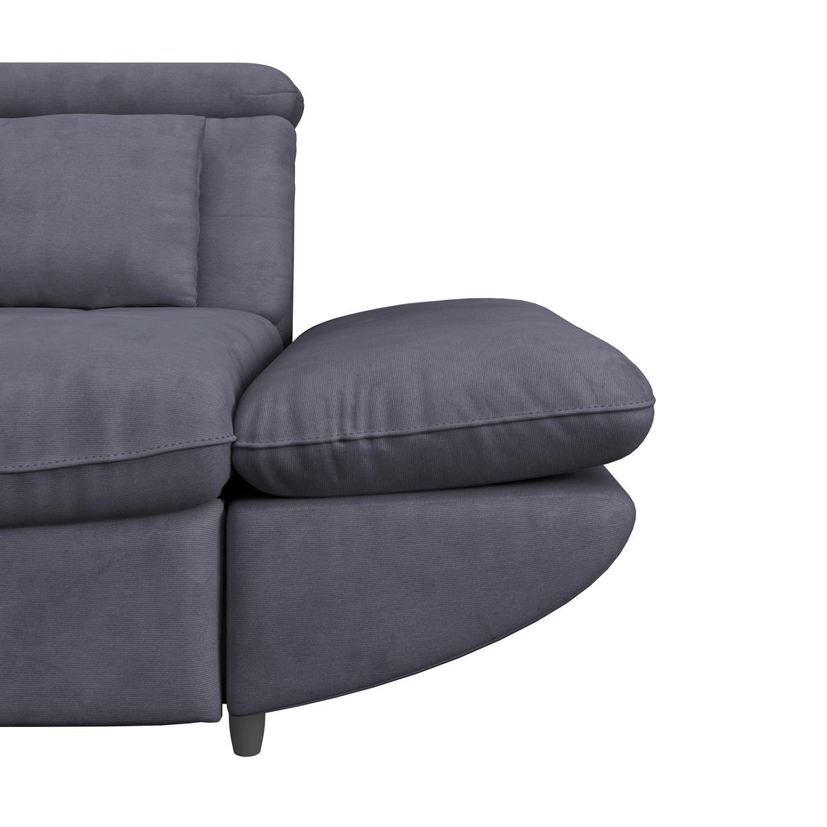 Wohnlandschaft Park - Schwarz/Dunkelblau, MODERN, Textil (311/233cm) - Luca Bessoni