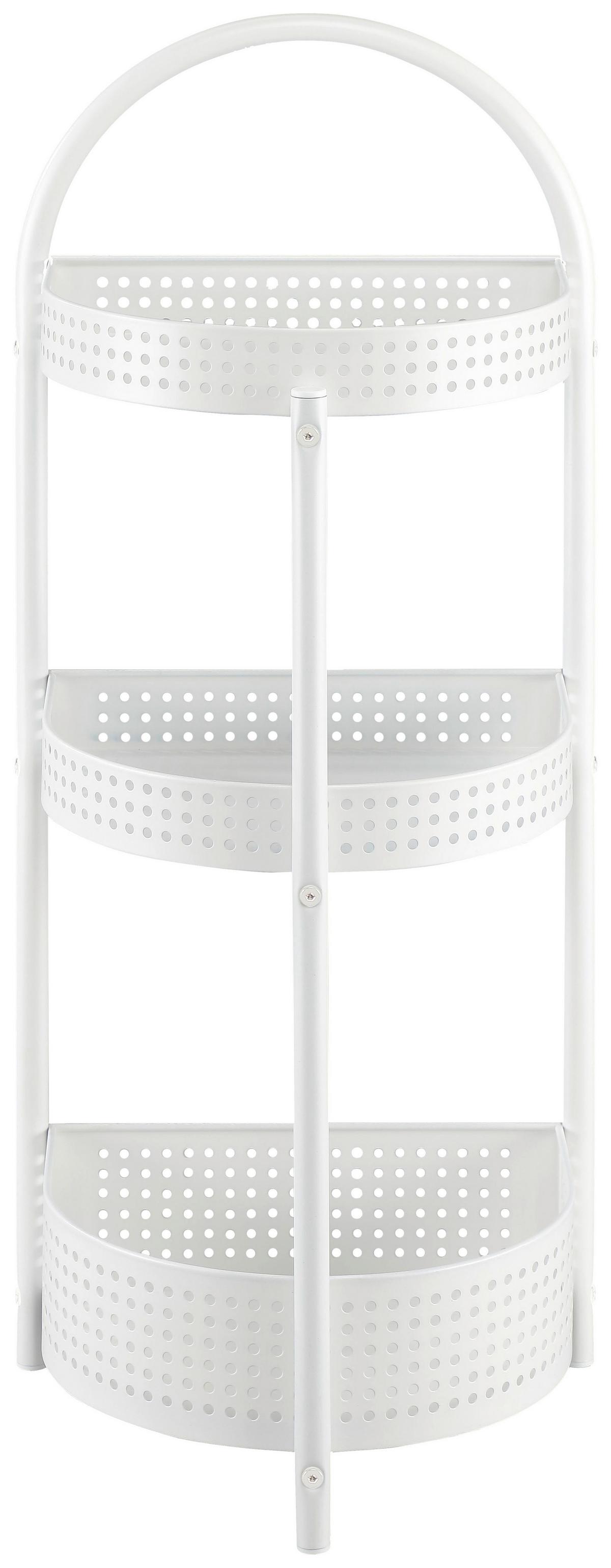 REGÁL ANCONA -EXKLUSIV/SB- - bílá, Moderní, kov (34/84.5/28cm) - Mömax