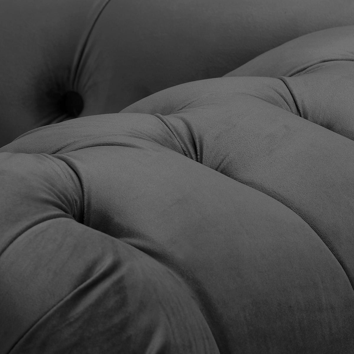 Récamiere Pako Schwarz B: 185cm - Schwarz/Braun, Design, Textil (185/93/75cm) - Livetastic