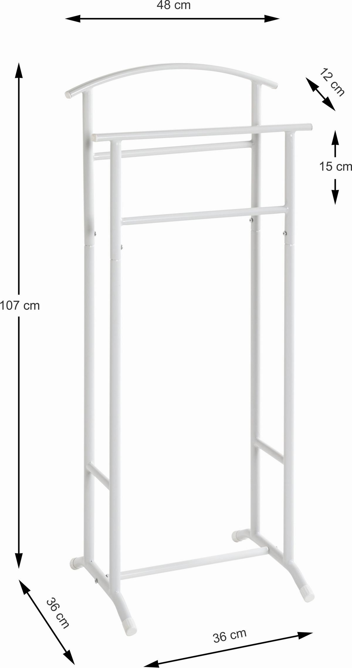 NĚMÝ SLUHA BJÖRN - bílá, Basics, kov (46/107/36cm)