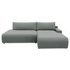 Eckschlafsofa Prag, Grau S: 253x167 cm - Schwarz/Grau, MODERN, Textil (253/167cm) - Trendmanufaktur