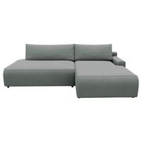 Eckschlafsofa Prag, Grau S: 253x167 cm - Schwarz/Grau, MODERN, Textil (253/167cm) - Trendmanufaktur