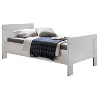 Bett 90x200 Nadja, Weiß - Weiß, KONVENTIONELL, Holzwerkstoff (90/200cm) - MID.YOU