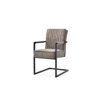 Schwingstuhl Julina Textil Taupe, B: 51,5 cm - Taupe/Schwarz, KONVENTIONELL, Textil/Metall (51,5/92/70cm)