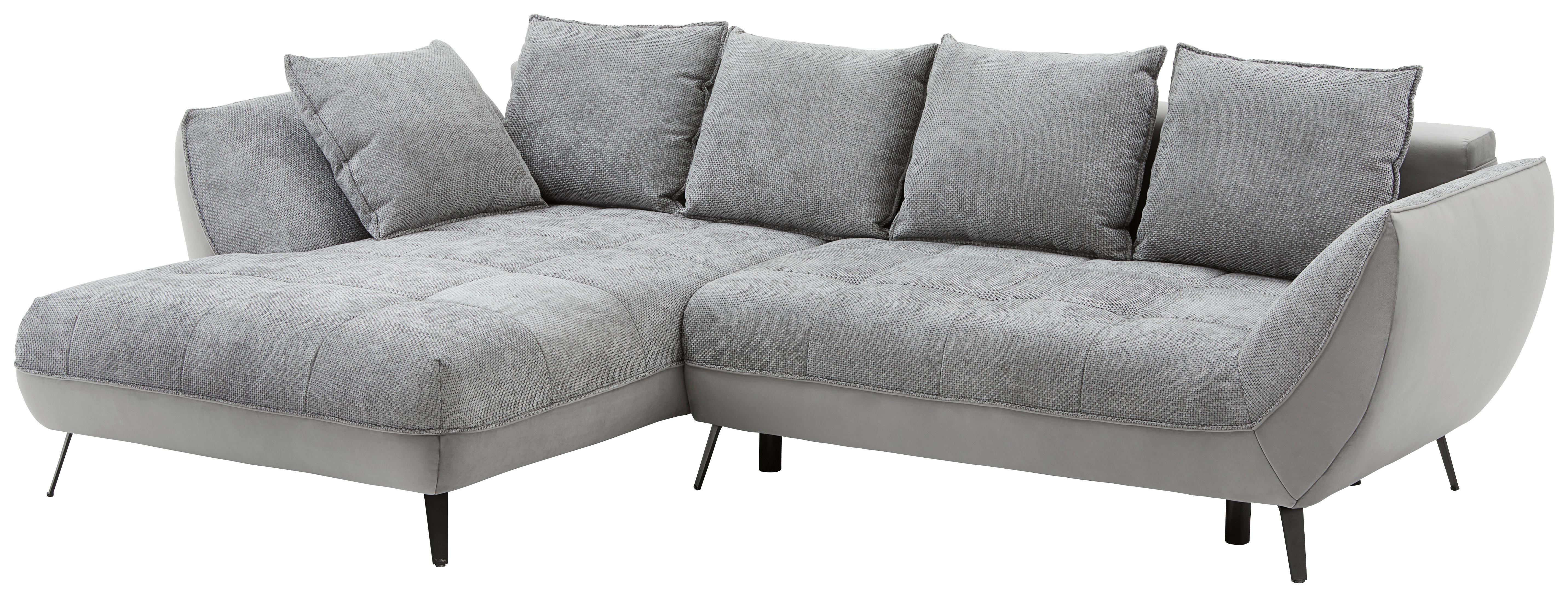 Ecksofa Midway - Schwarz/Grau, MODERN, Holz/Holzwerkstoff (187/282cm)