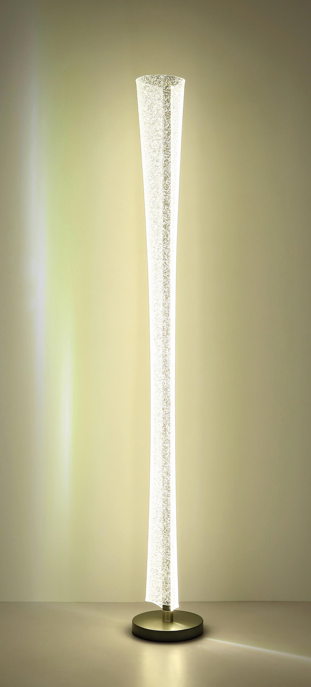 STOJACÍ LED LAMPA MALINDA - černá/čiré, Design, kov/plast (20/155cm) - Globo