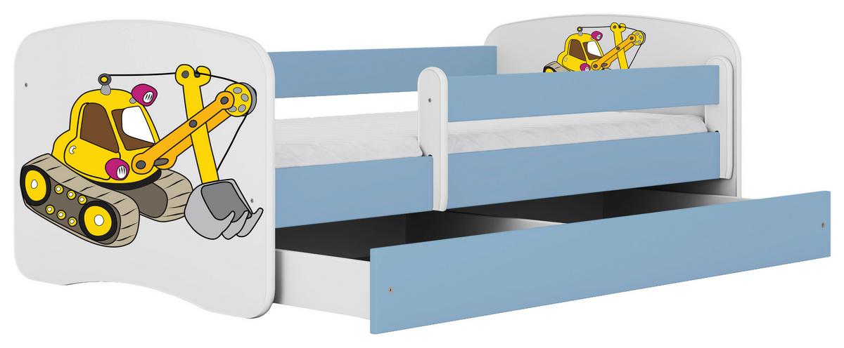 Kinder-/Juniorbett Babydreams Inkl. Matratze 80x160 - Blau/Birkefarben, MODERN, Holz/Holzwerkstoff (80/160cm) - MID.YOU