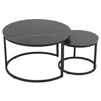 Couchtisch Seoul Keramik schwarz, B: 75cm - Schwarz, MODERN, Keramik/Metall (75/45/75cm)