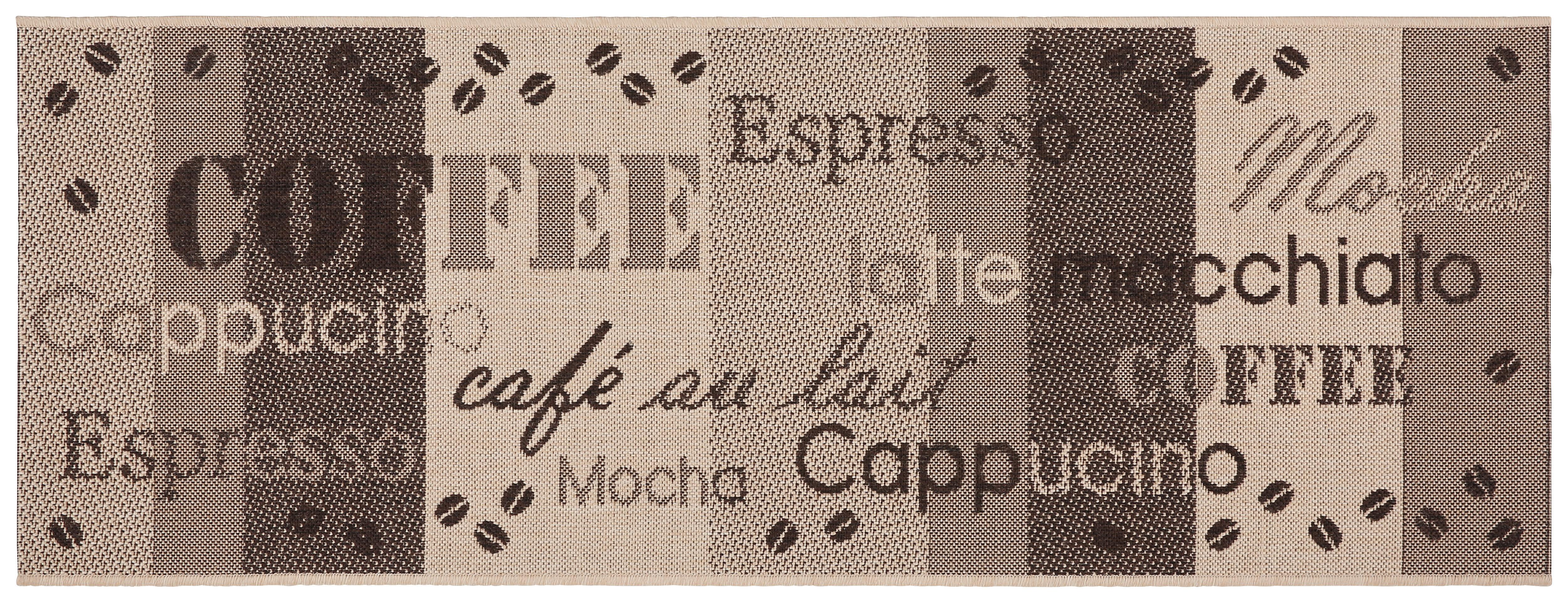 Teppich Läufer Küche Braun/beige Coffee 80x200 Cm - Beige/Braun, Basics, Textil (80/200cm) - James Wood