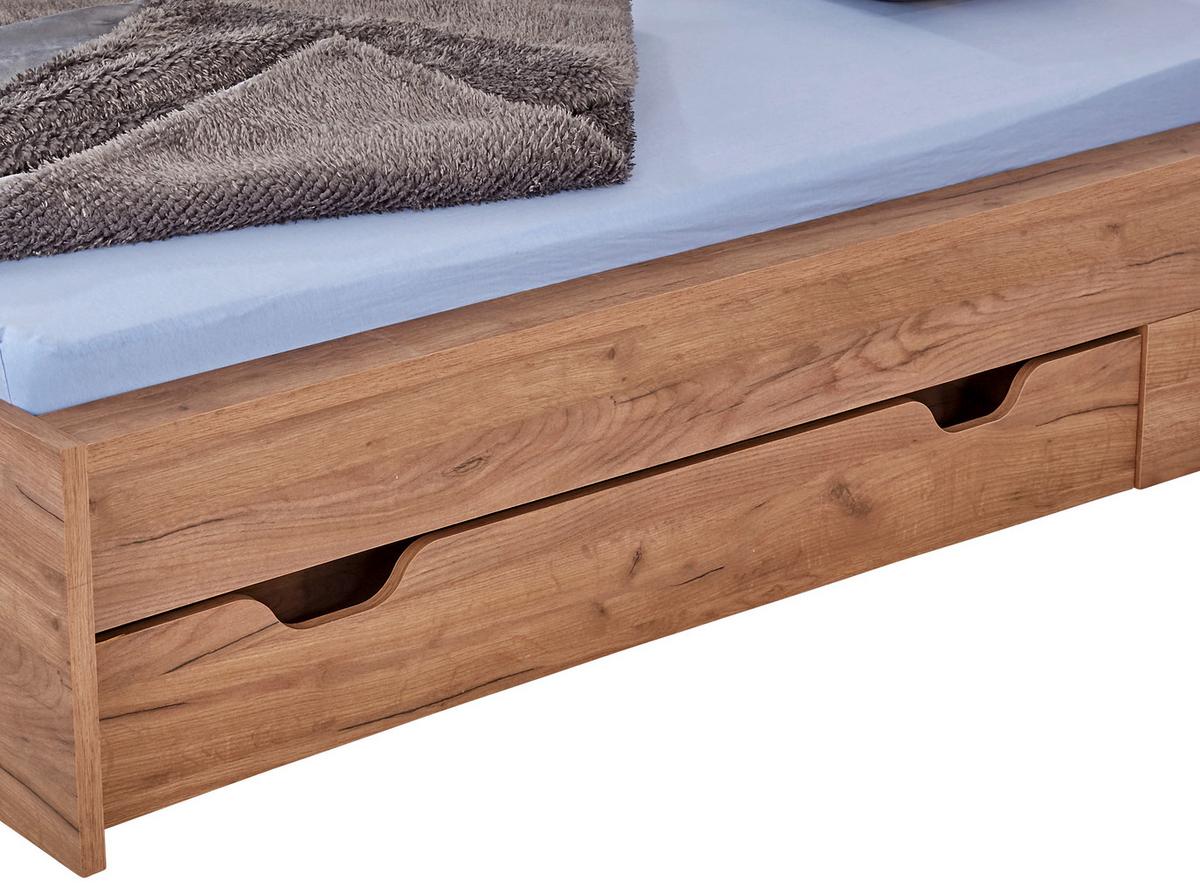 Ágykeret Avensis New 90/200 Cm - tölgyfa színű/fehér, Konventionell, faalapú anyag (90/200cm) - Luca Bessoni