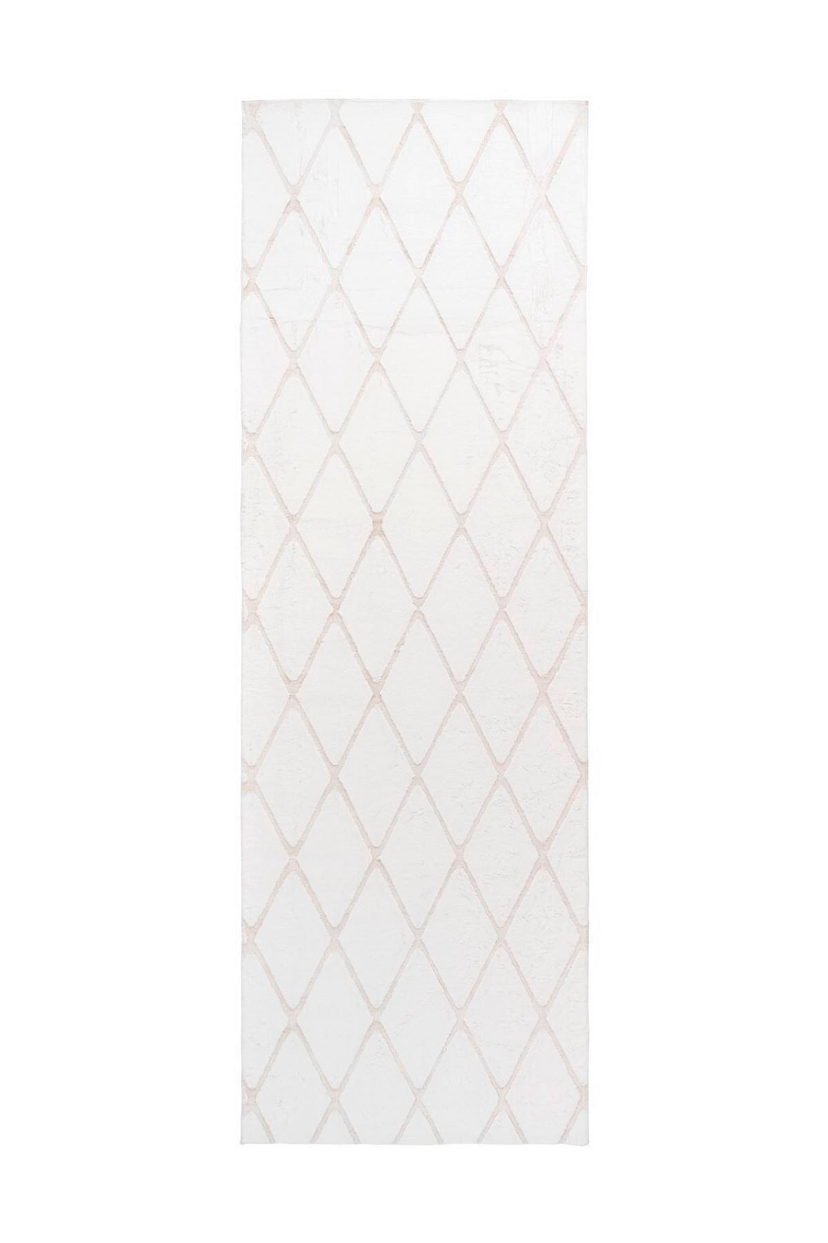 Teppich Creme, Weiß Vivica 225, BxL: 80x250 cm - Creme/Weiß, KONVENTIONELL, Textil (80/250cm)