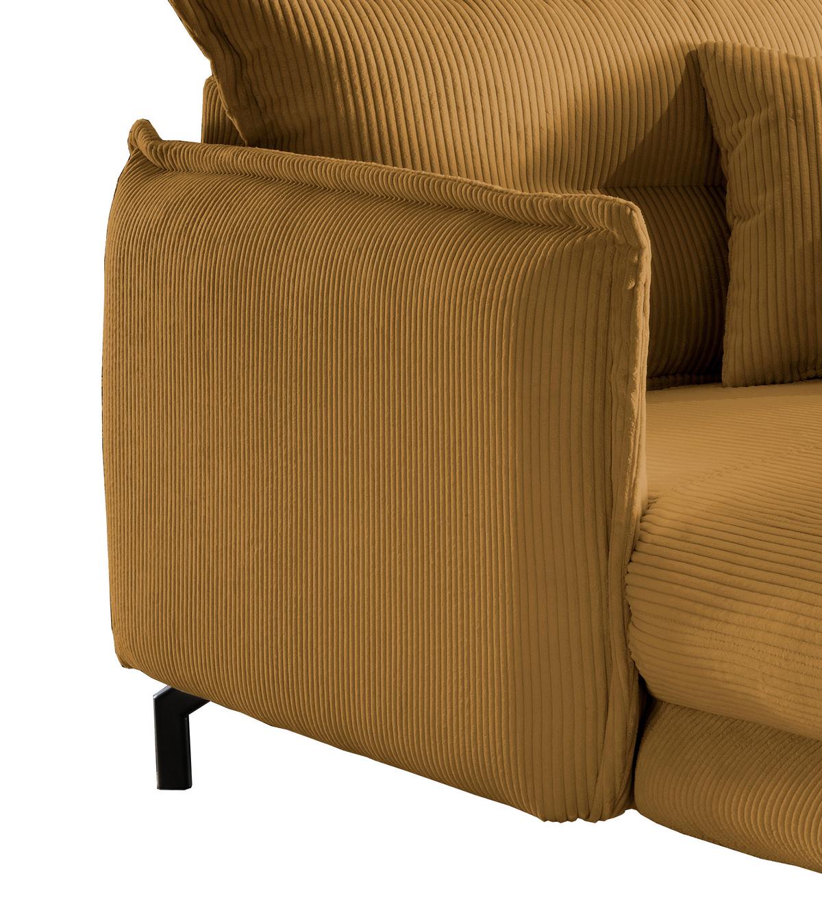 XXL-Sessel Lava Goldfarben B: 111 cm - Goldfarben/Schwarz, MODERN, Textil (111/101/167cm) - Livetastic
