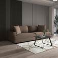 Megasofa Pelle-Megasofa - Wengefarben/Beige, Trend, Textil (261/124cm) - Luca Bessoni
