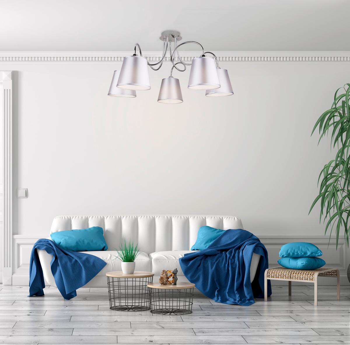 Deckenleuchte 35-70753 Luk - Chromfarben, KONVENTIONELL, Kunststoff/Metall (70/70/36cm)