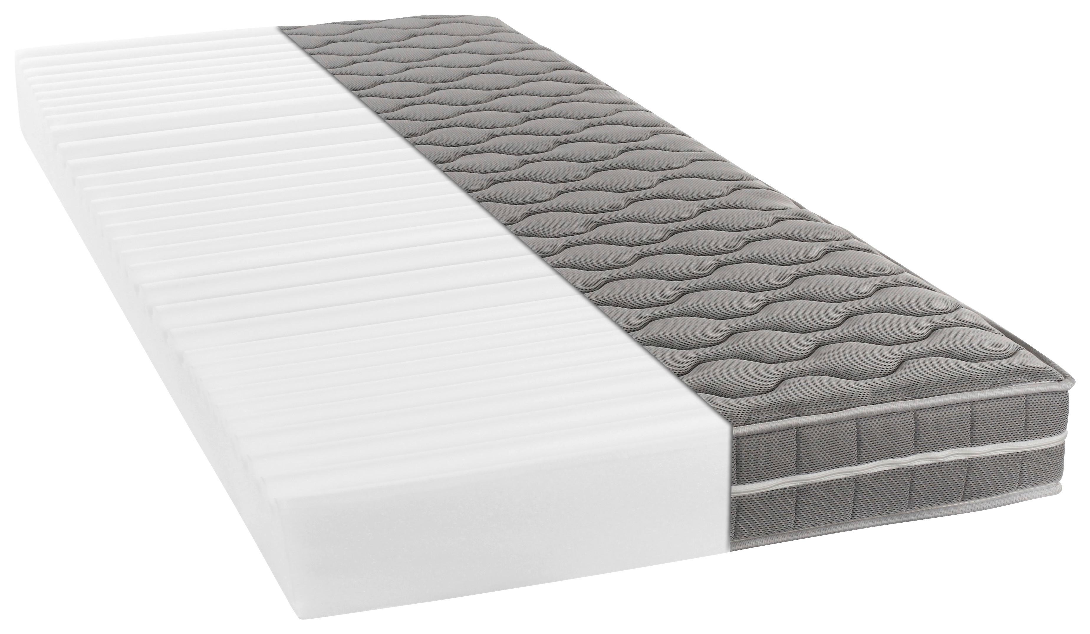 Viscomatratze Visko Plus 90x200 Cm H2/h3 H: 16 Cm - Hellgrau, Basics, Textil (90/200cm) - P & B