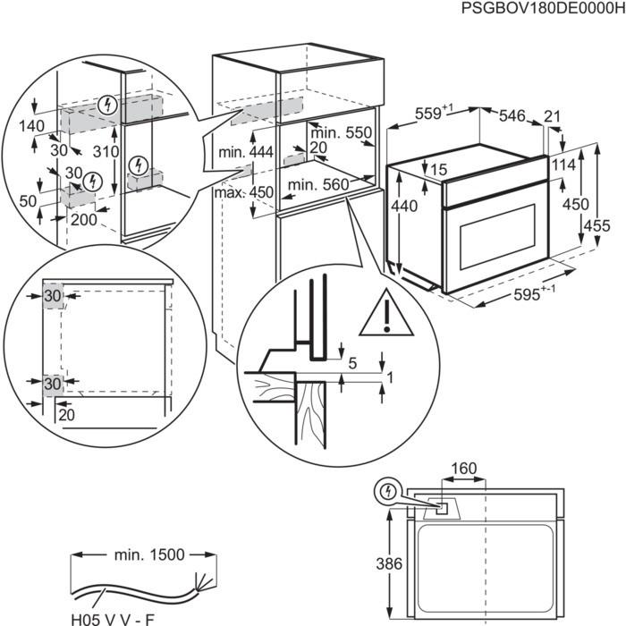 VSTAVANÁ MIKROVLNNÁ RÚRA DKK57304BK - čierna/farba ušľachtilej ocele, Basics, kov (59,9/45,5/56,7cm) - Dieter Knoll