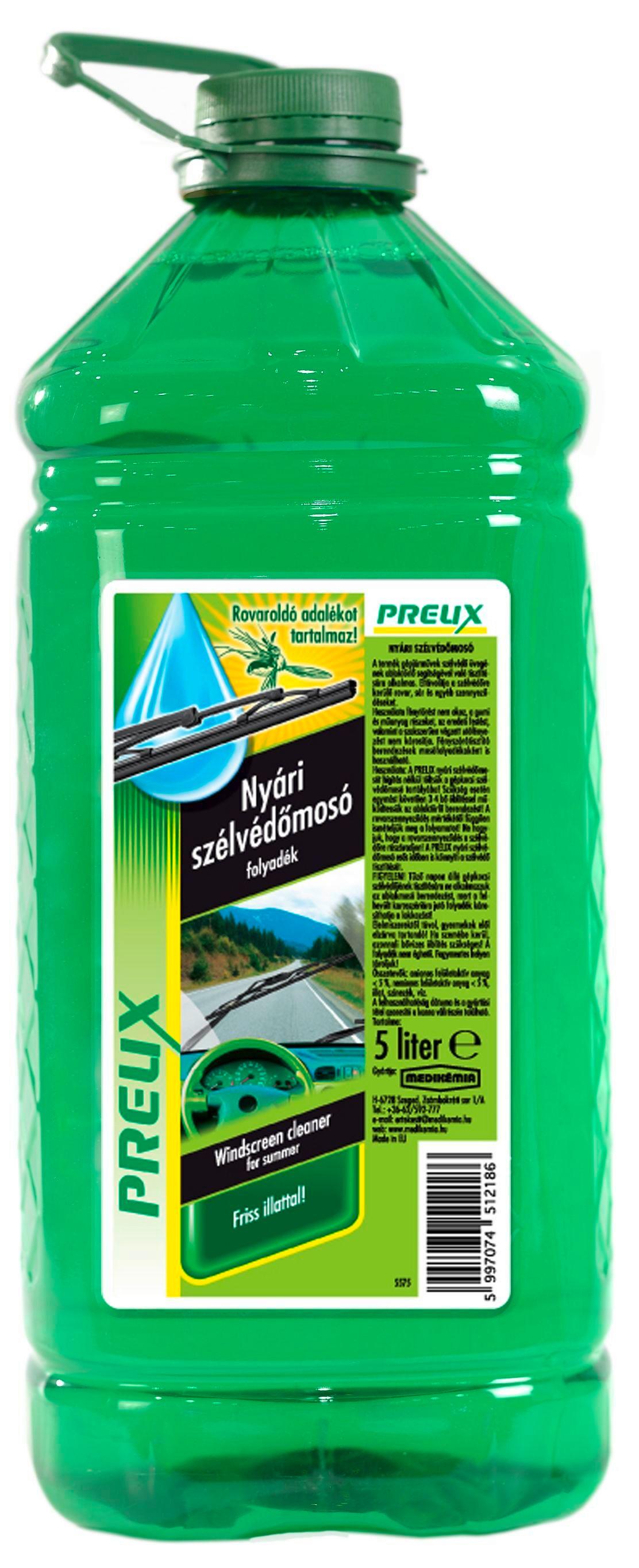 Szélvédő-/ablaktisztító Prelix Nyári 5l - zöld (14/34/14cm)