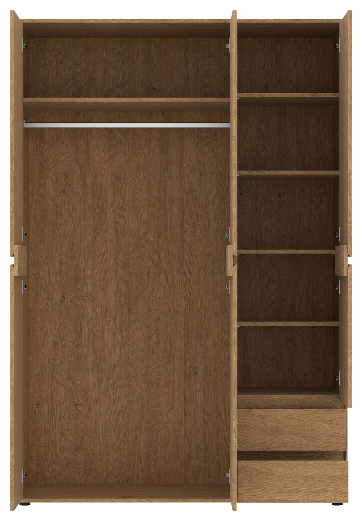 Kleiderschrank Calzado Steineiche B: 137cm - MODERN, Holzwerkstoff (137/199,9/55cm)