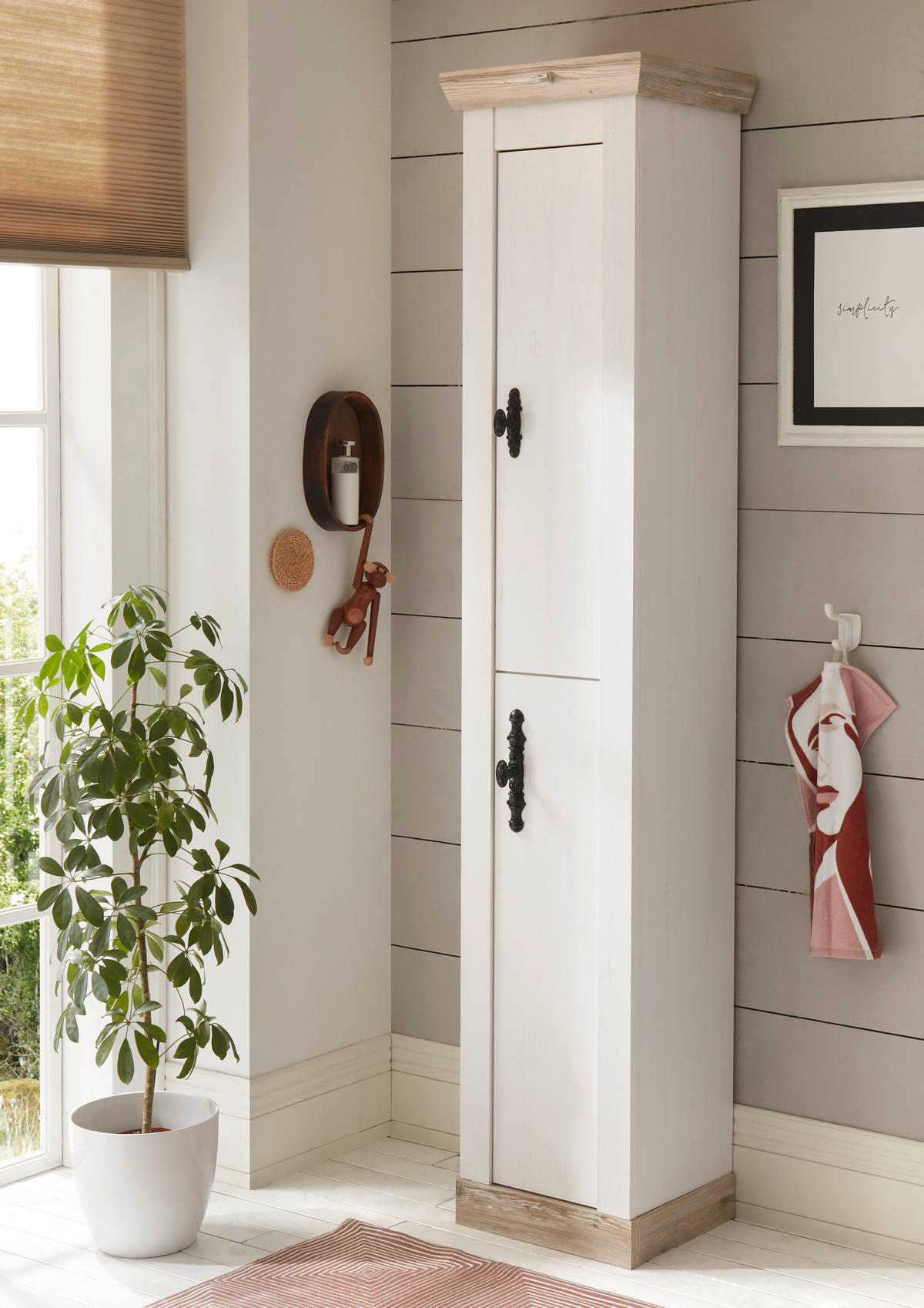 Badezimmer Florenz Pinienfarben B: 184cm - Pinienfarben, Design, Holzwerkstoff (184/200/46cm) - MID.YOU