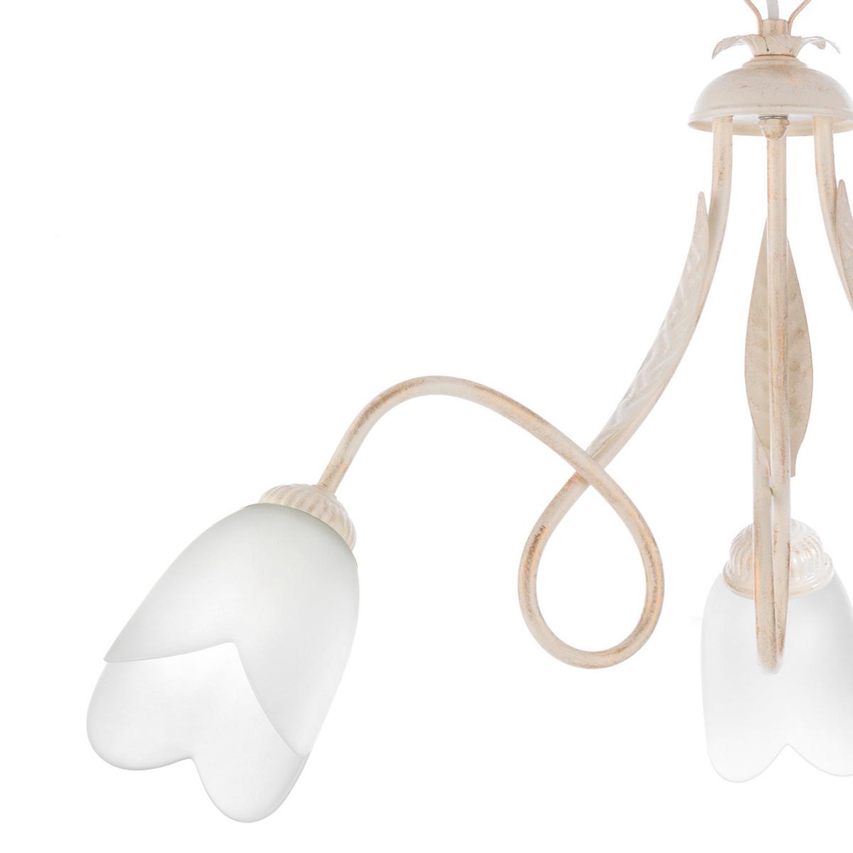 Kronleuchter 4250/3a - Bronzefarben, KONVENTIONELL, Glas/Metall (65/82cm)