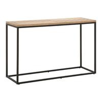 Konzolový stolek CATALINA barvy dubu - černá/barvy dubu, Moderní, kov/dřevo (120/40/76cm) - Livetastic