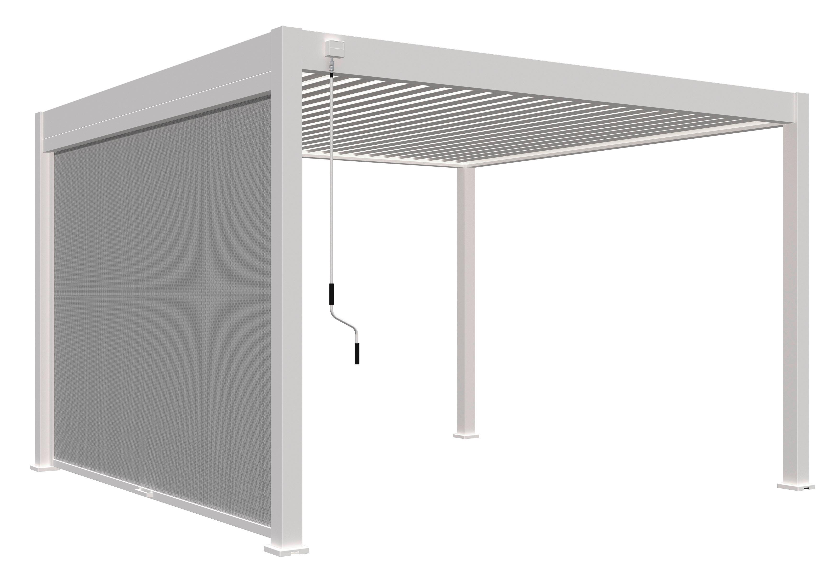 Pavillon-rollo 400x235cm Wetterfest - Weiß, Basics, Textil/Metall (400/235/10cm) - Gardenson