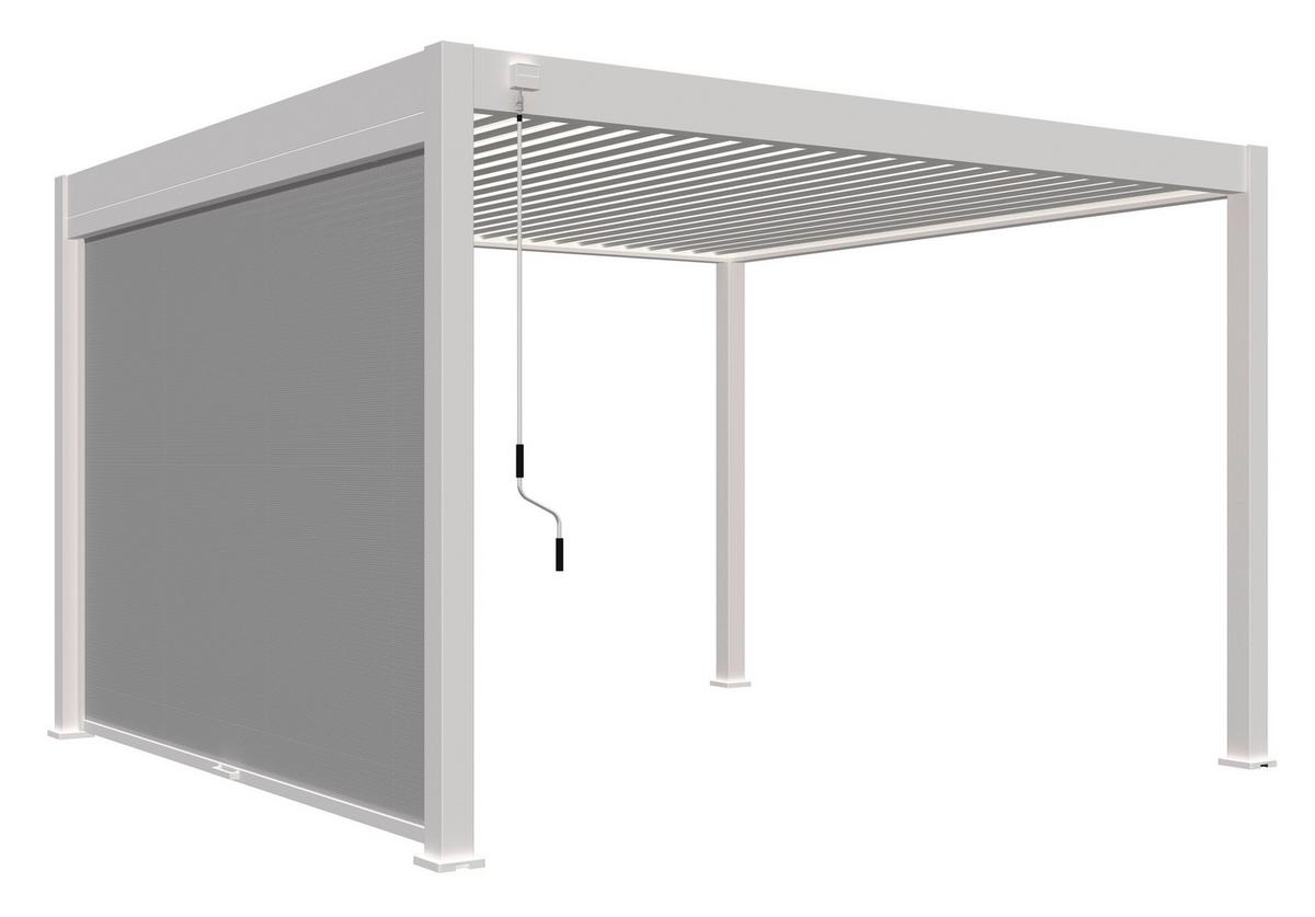 Pavillon-rollo 400x235cm Wetterfest - Weiß, Basics, Textil/Metall (400/235/10cm) - Gardenson