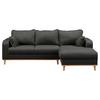 Ecksofa Beata Dunkelgrau S: 230x150 cm - Wengefarben/Dunkelgrau, Design, Textil (230/150cm) - Livetastic