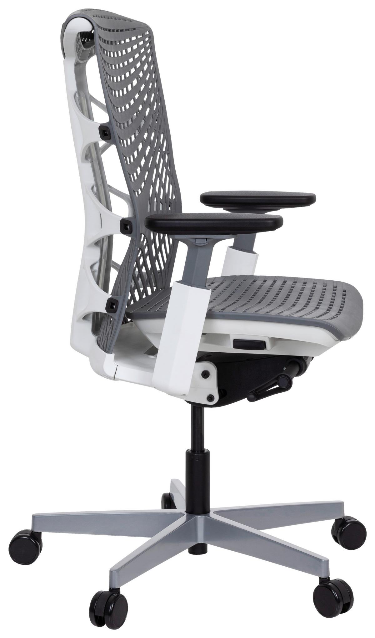 Drehstuhl Skope Tpe Armstützen Grau/schwarz/weiß - Schwarz/Weiß, MODERN, Kunststoff (72/112/58cm) - MID.YOU