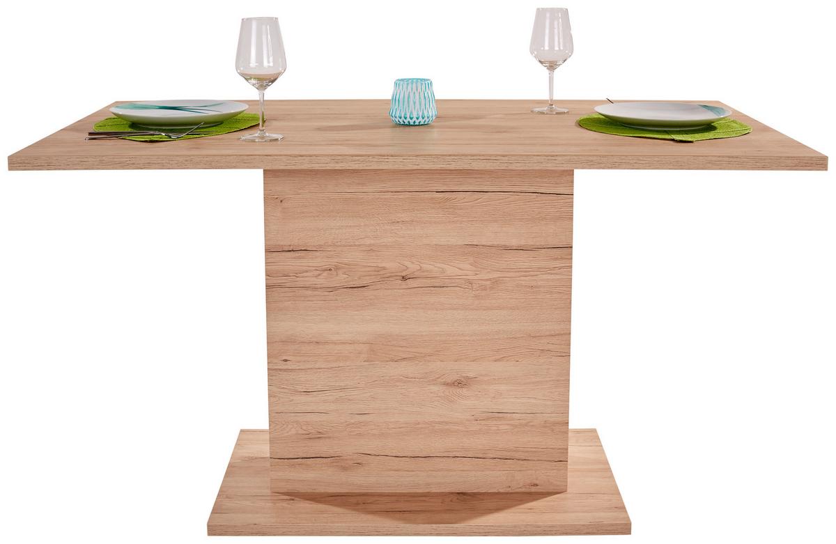 JÍDELNÍ STŮL OSKAR 138 - barvy dubu, Moderní, kompozitní dřevo (138/76/80cm)