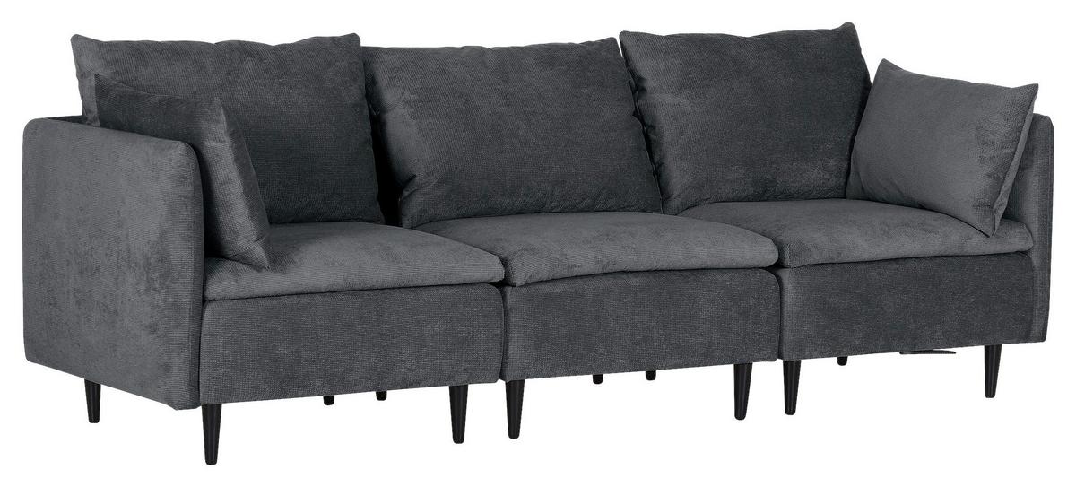 Sofaelement Fynn, Anthrazit B: 83 cm - Anthrazit/Schwarz, KONVENTIONELL, Textil (83/72/83cm) - MID.YOU