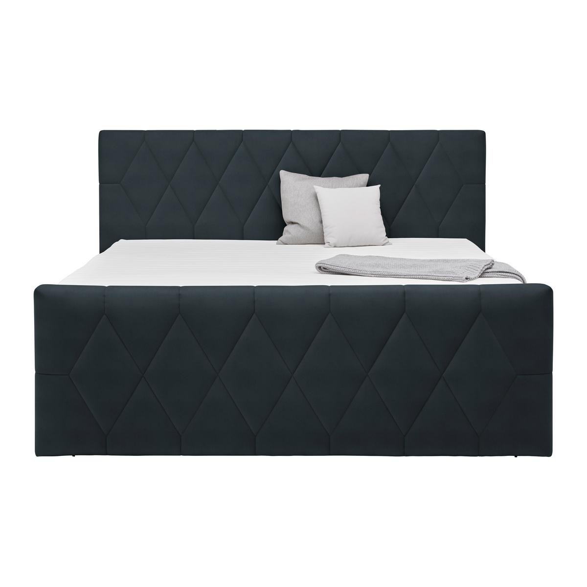 Boxspring Ágy Josie B 180/200cm - grafitszürke, Konventionell, műanyag/faalapú anyag (180/200cm) - Based