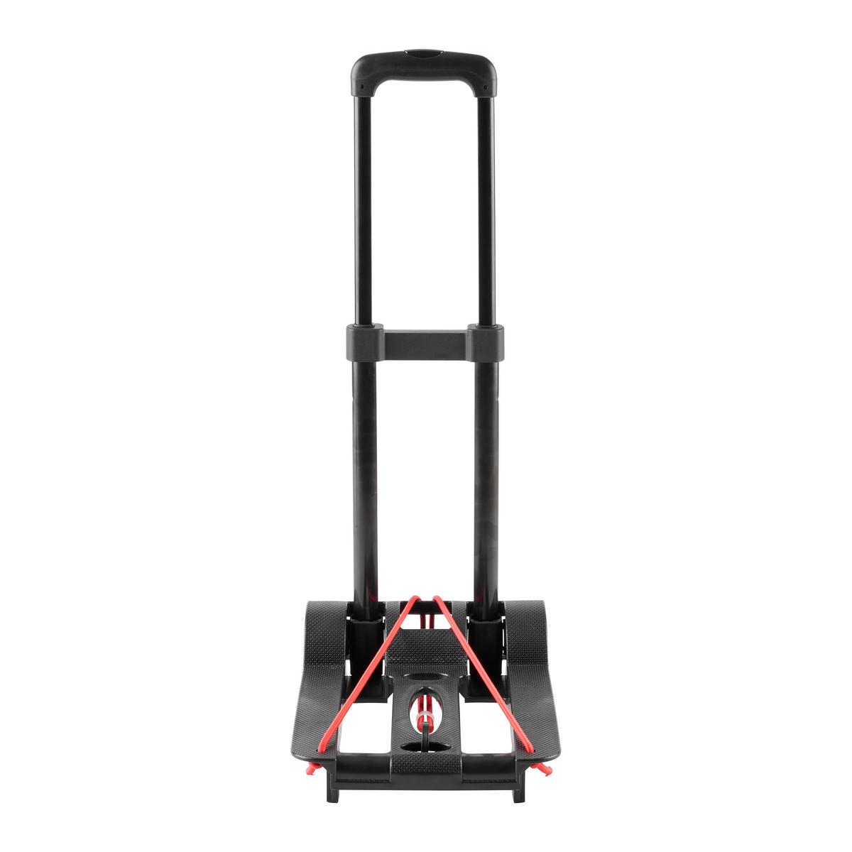 TRANSPORTROLLER Kunststoff, 50 kg belastbar - Hellrot/Schwarz, KONVENTIONELL, Kunststoff (34/24,5/93,5cm)