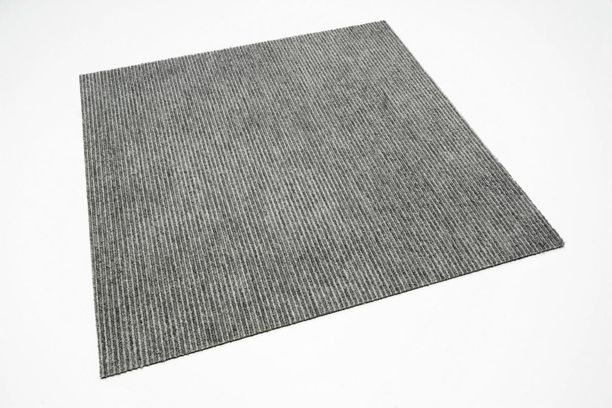 Teppichfliese Grau Marmaris 50x50 cm Florhöhe 3 mm - Grau, Basics, Textil (50/50cm)