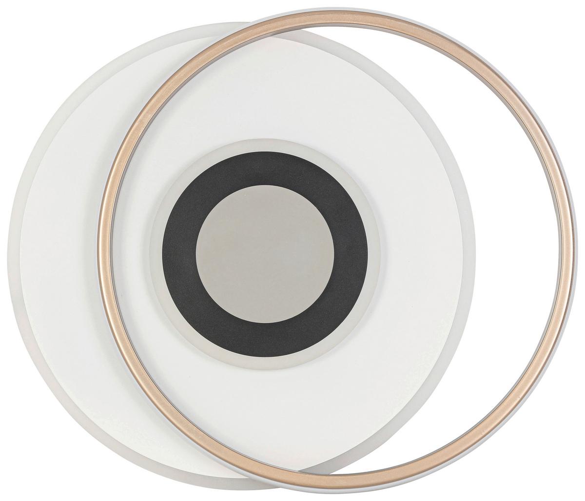 STROPNÍ LED SVÍTIDLO KITKOL - bílá/černá, Moderní, kov/plast (48/40/6cm) - Mömax