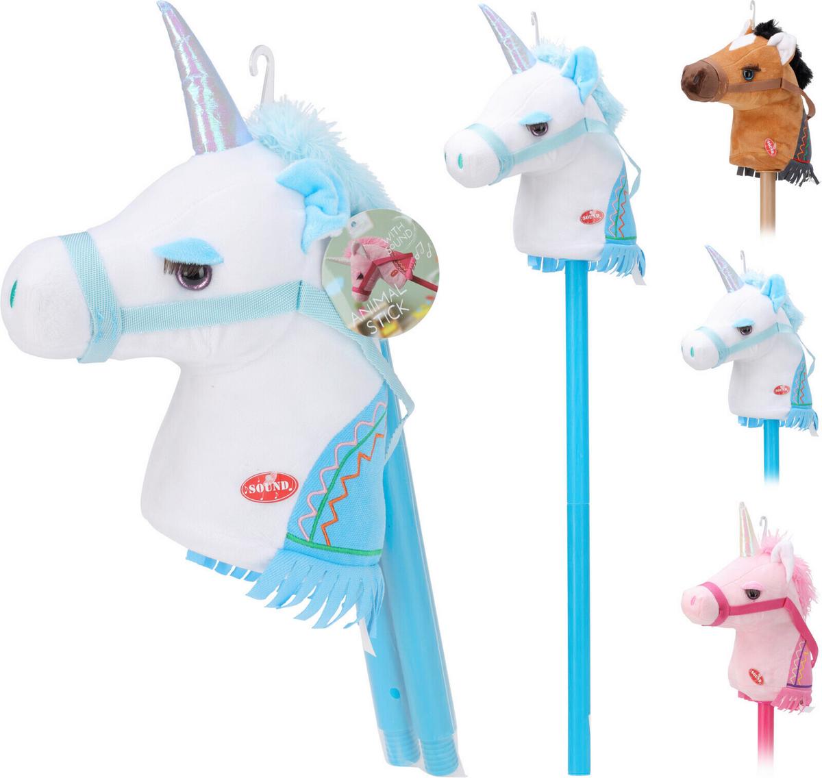 Steckenpferd Einhorn/pferd - Multicolor, Basics, Kunststoff (20/20/80cm)