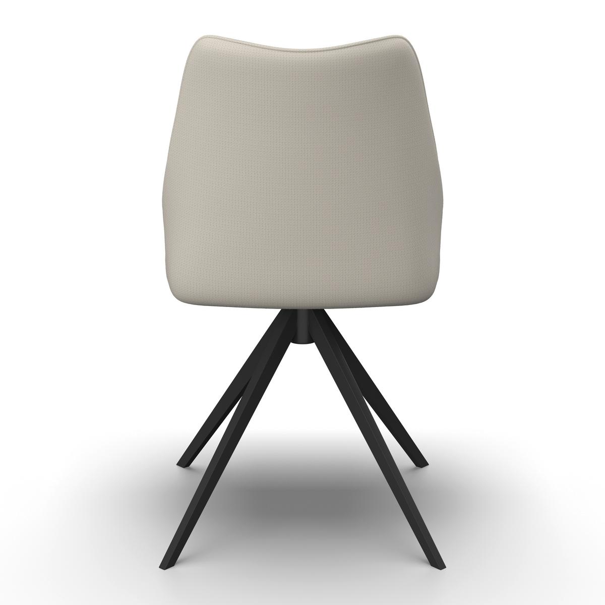 Otoční židle MILANA - černá/světle šedá, Moderní, kov/dřevo (54/93/59cm) - Bessagi Home