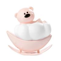 Kindertischleuchte Rosa Hellrosa Weiß L: 11 cm - Hellrosa/Weiß, Basics, Kunststoff (11/6.5/12.5cm)