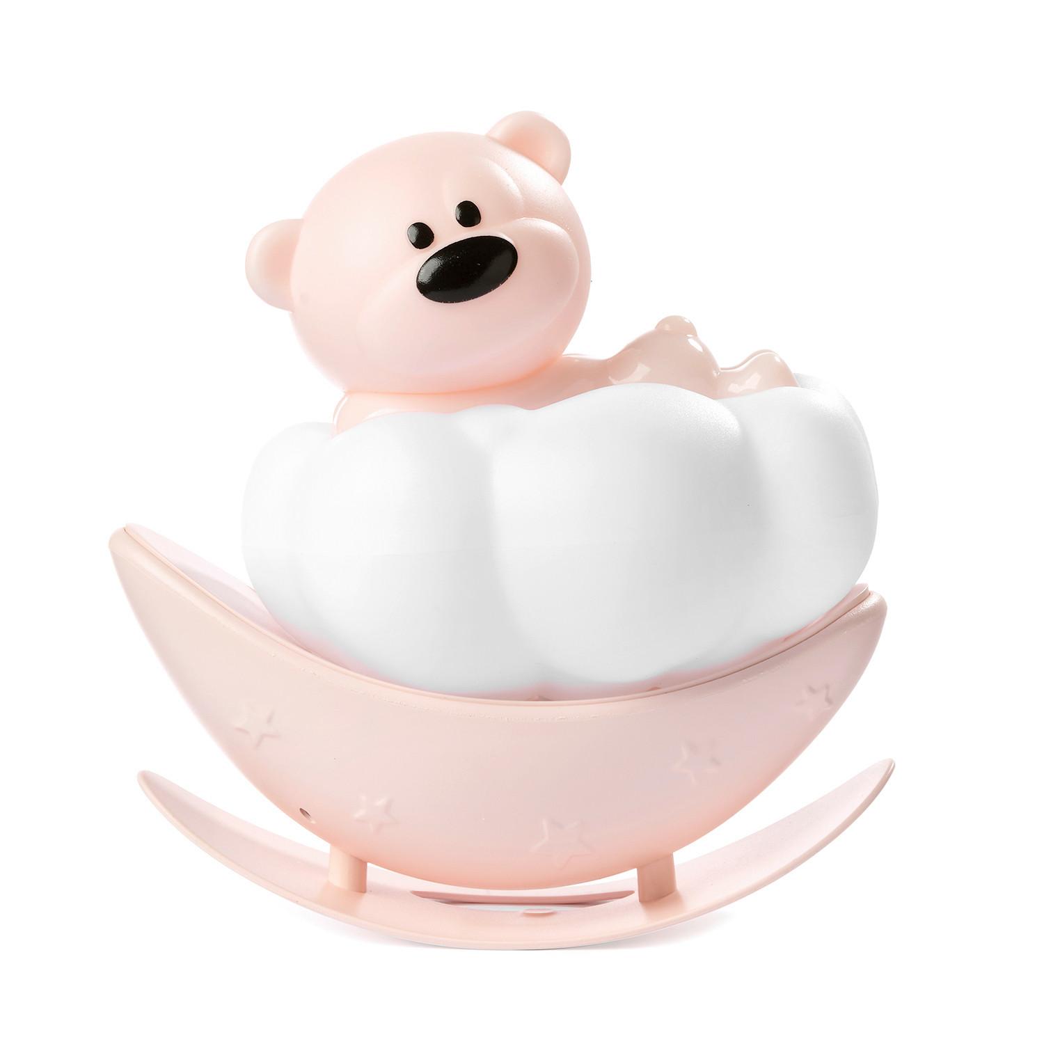 Kindertischleuchte Rosa Hellrosa Weiß L: 11 cm