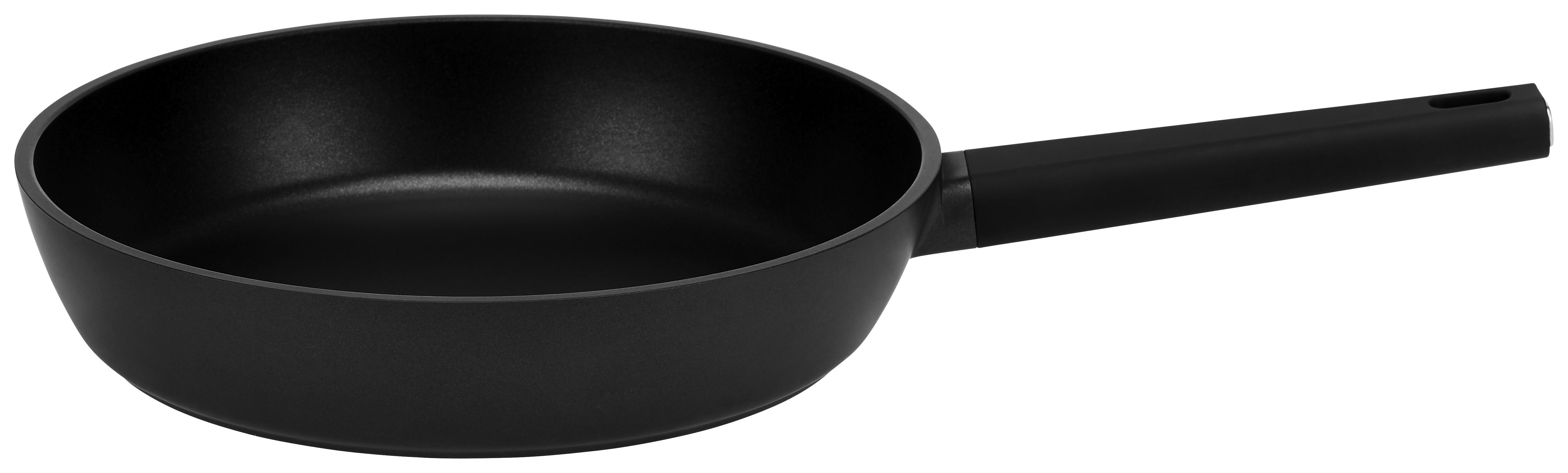 Serpenyő Roger - Fekete, modern, Fém (28/6cm) - Luca Bessoni