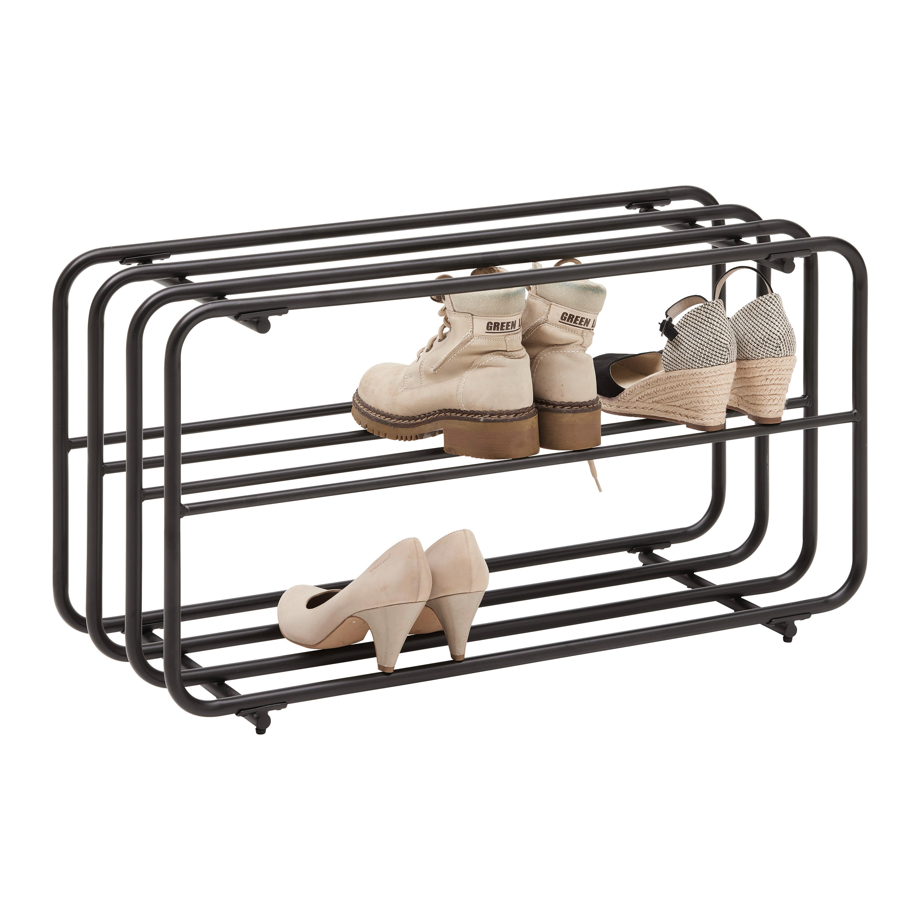 REGÁL NA TOPÁNKY PIPE -EXKLUSIV- - čierna, Modern, kov (80/42/30cm) - Mömax