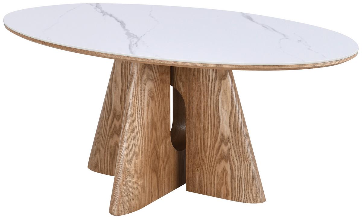 Esstisch Otis Weiß/Eichefarben D: 160 cm - Eichefarben/Weiß, MODERN, Holz/Holzwerkstoff (160/90/75cm) - Livetastic