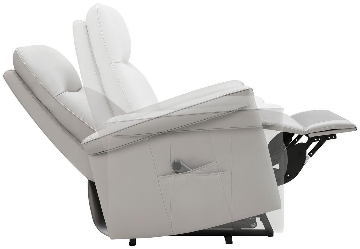 Relaxačné kreslo CARLO, béžová koža - čierna/béžová, Konventionell, kov/koža (77/103/84cm) - Mömax