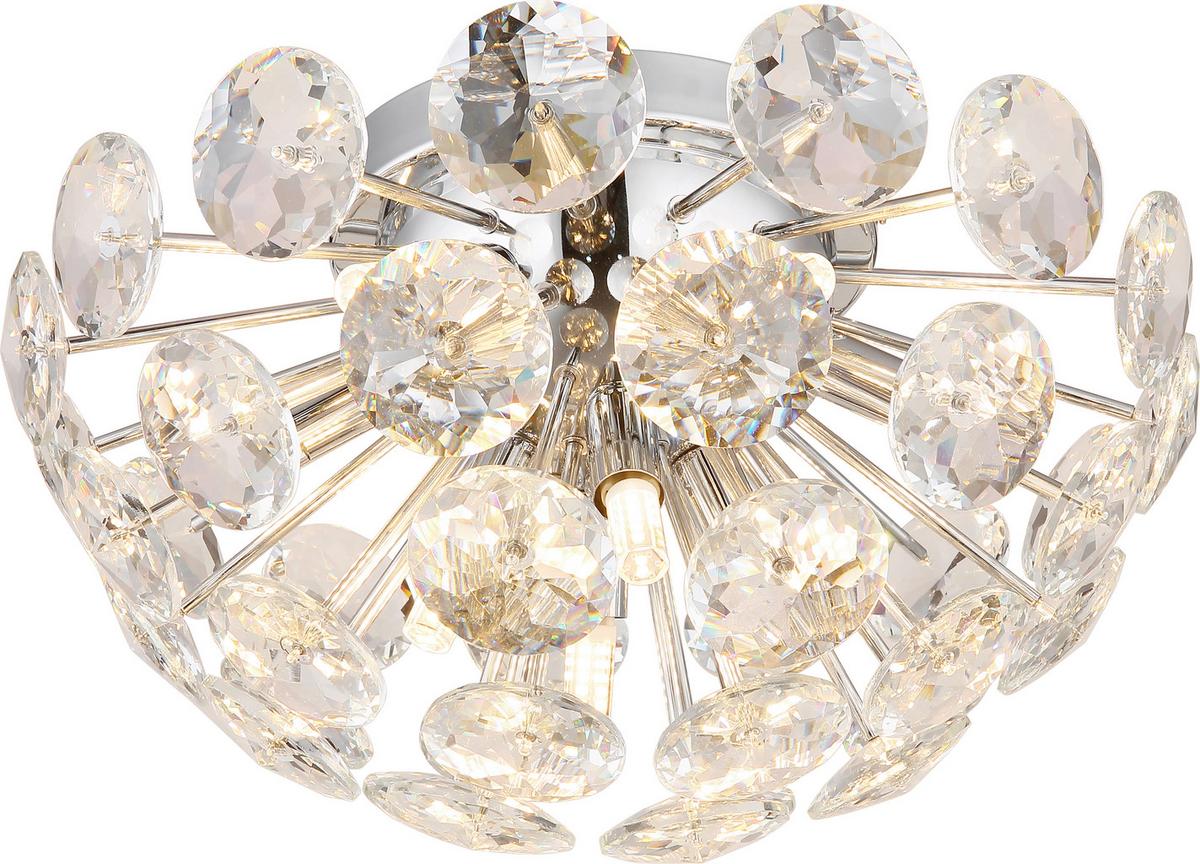 Deckenleuchte Cecilia - Klar/Chromfarben, Basics, Glas/Metall (39/22cm)