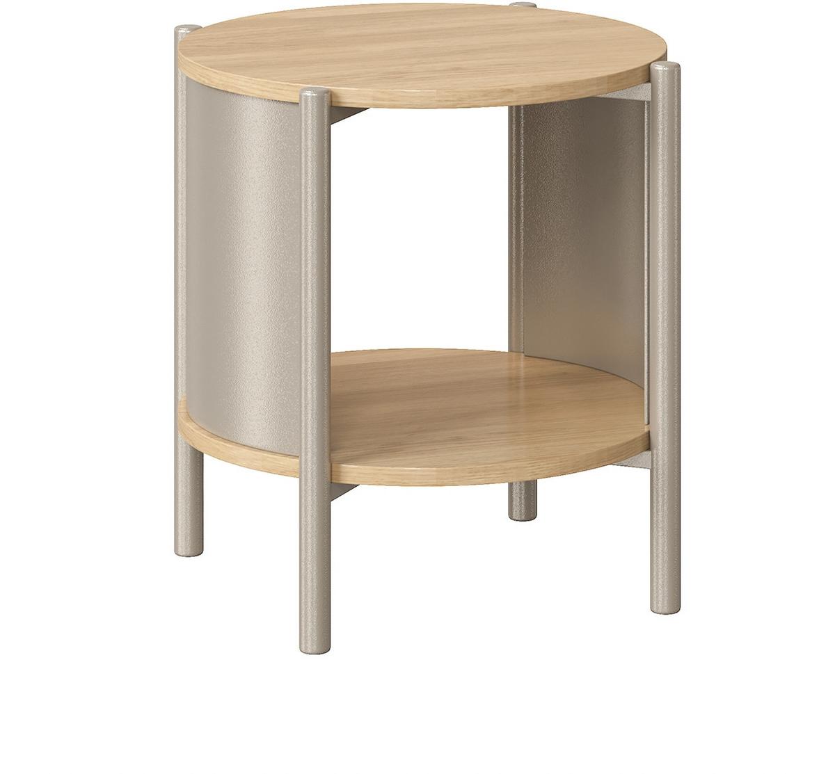 Príručný stolík Memphis, š: 40 cm - kašmírová/farba duba, Trend, kov/kompozitné drevo (40/44cm)