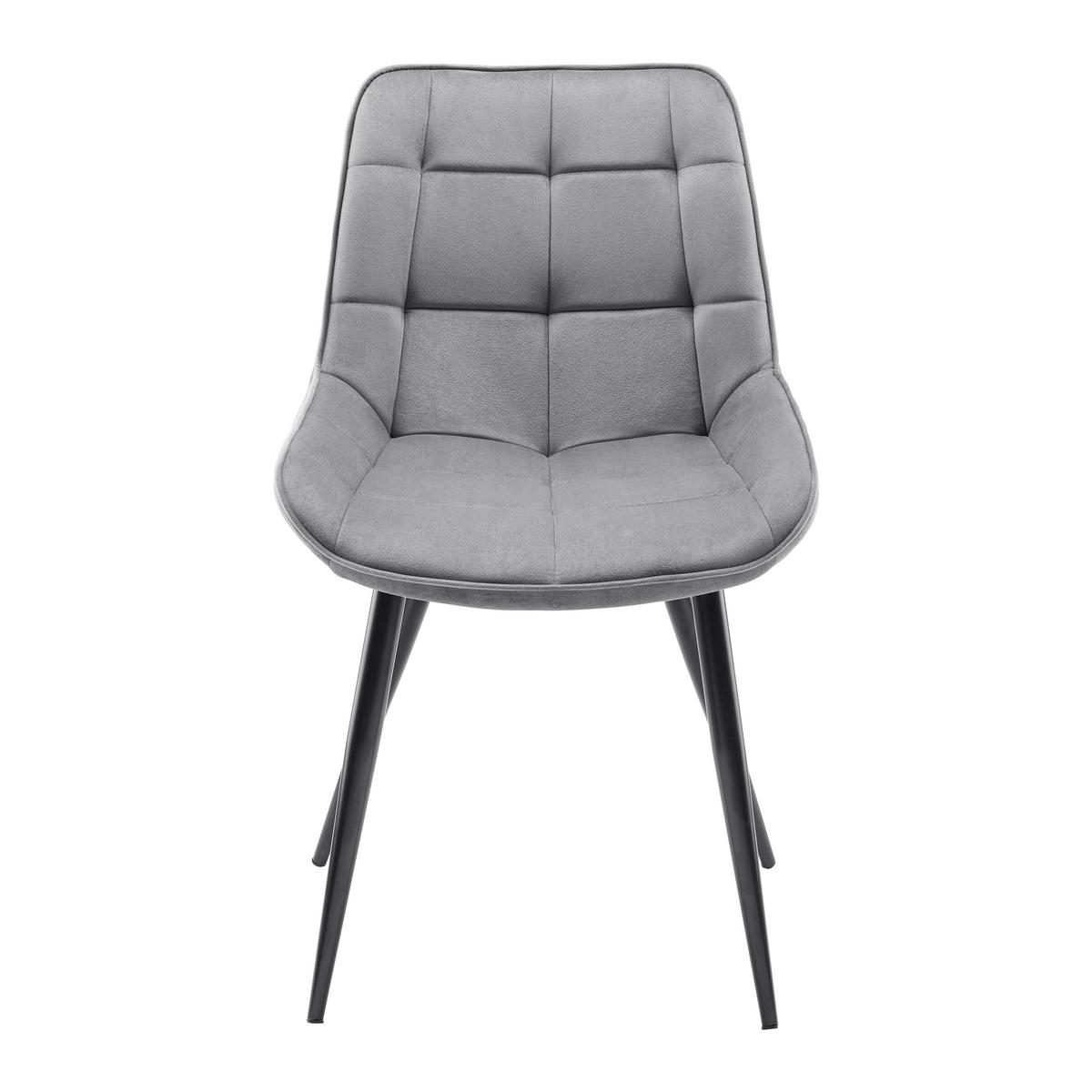 Jídelní židle ALINA šedá - šedá/černá, Moderní, kov/dřevo (59/84/51cm) - Bessagi Home