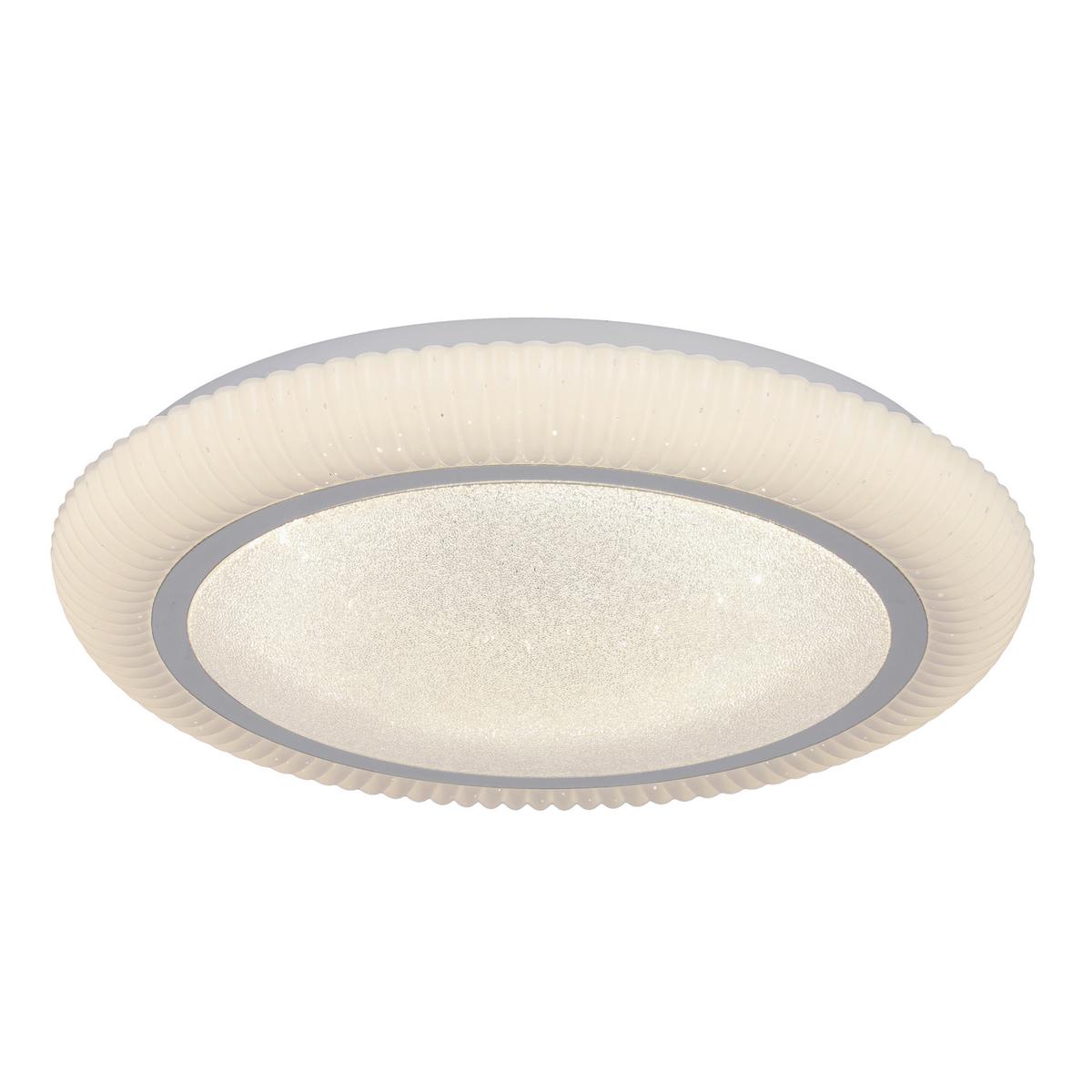 Led-deckenleuchte 13-34243 Gilly - Chromfarben/Weiß, KONVENTIONELL, Kunststoff/Metall (38/38/7cm)